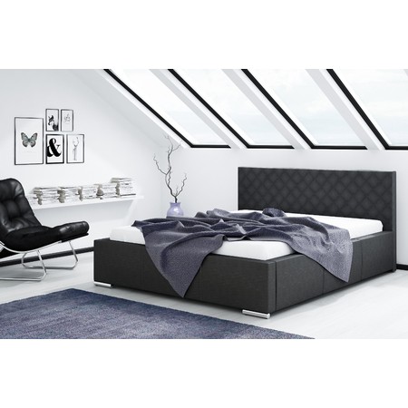 Čalouněná postel NEVADA černá rozměr 140x200