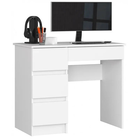 Počítačový stůl A7 bílá levá