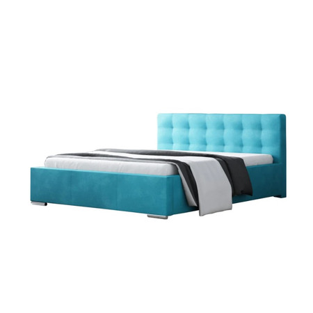 Čalouněná postel DIANA modrá rozměr 160x200 cm