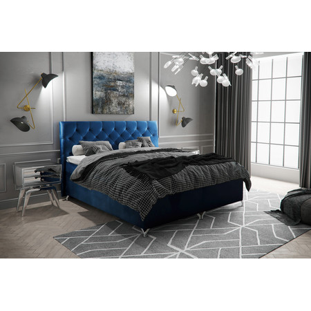 Čalouněná postel Boston 180x200 cm Modrá