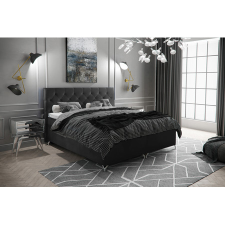 Čalouněná postel Boston 180x200 cm Černá