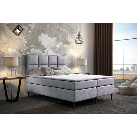 Čalouněná postel Aspen 140x200 cm Světle šedá