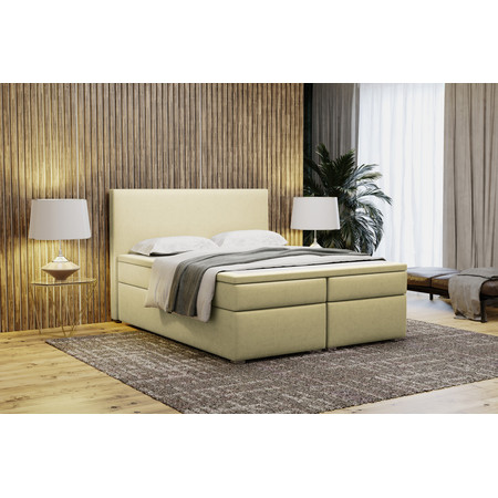 Čalouněná postel bez úložného prostoru VIERA 160x200 Krémová