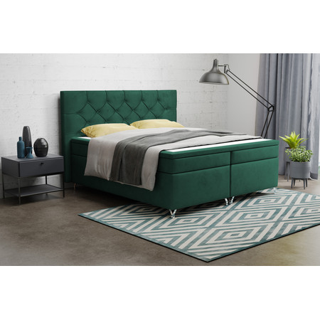 Čalouněná postel Boston 160x200 cm Zelená