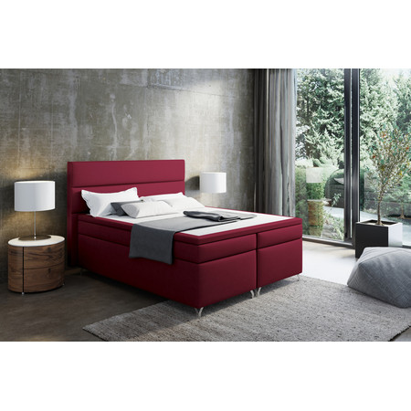 Čalouněná postel IMPERIA včetně úložného prostoru 140x200 Červená