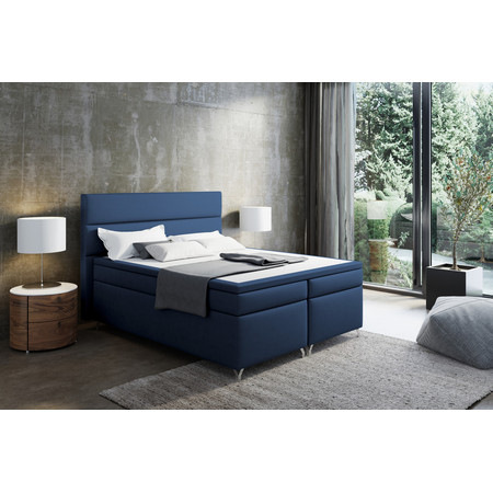 Čalouněná postel IMPERIA včetně úložného prostoru 180x200 Tmavě modrá