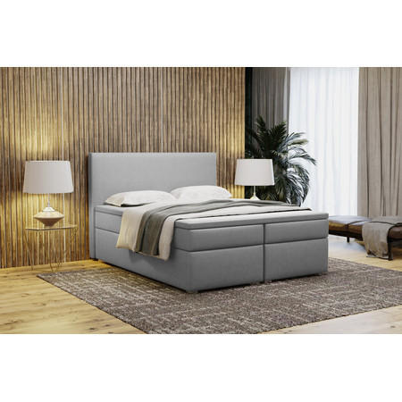 Čalouněná postel bez úložného prostoru VIERA 140x200 Světle šedá