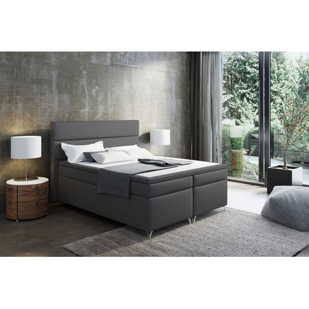 Čalouněná postel IMPERIA včetně úložného prostoru 180x200 Tmavě šedá