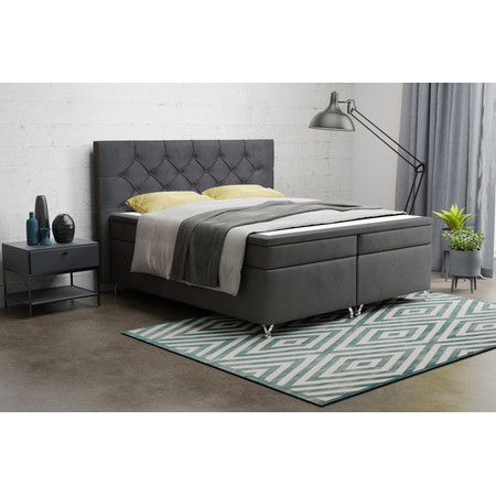 Čalouněná postel Boston 160x200 cm Tmavě šedá