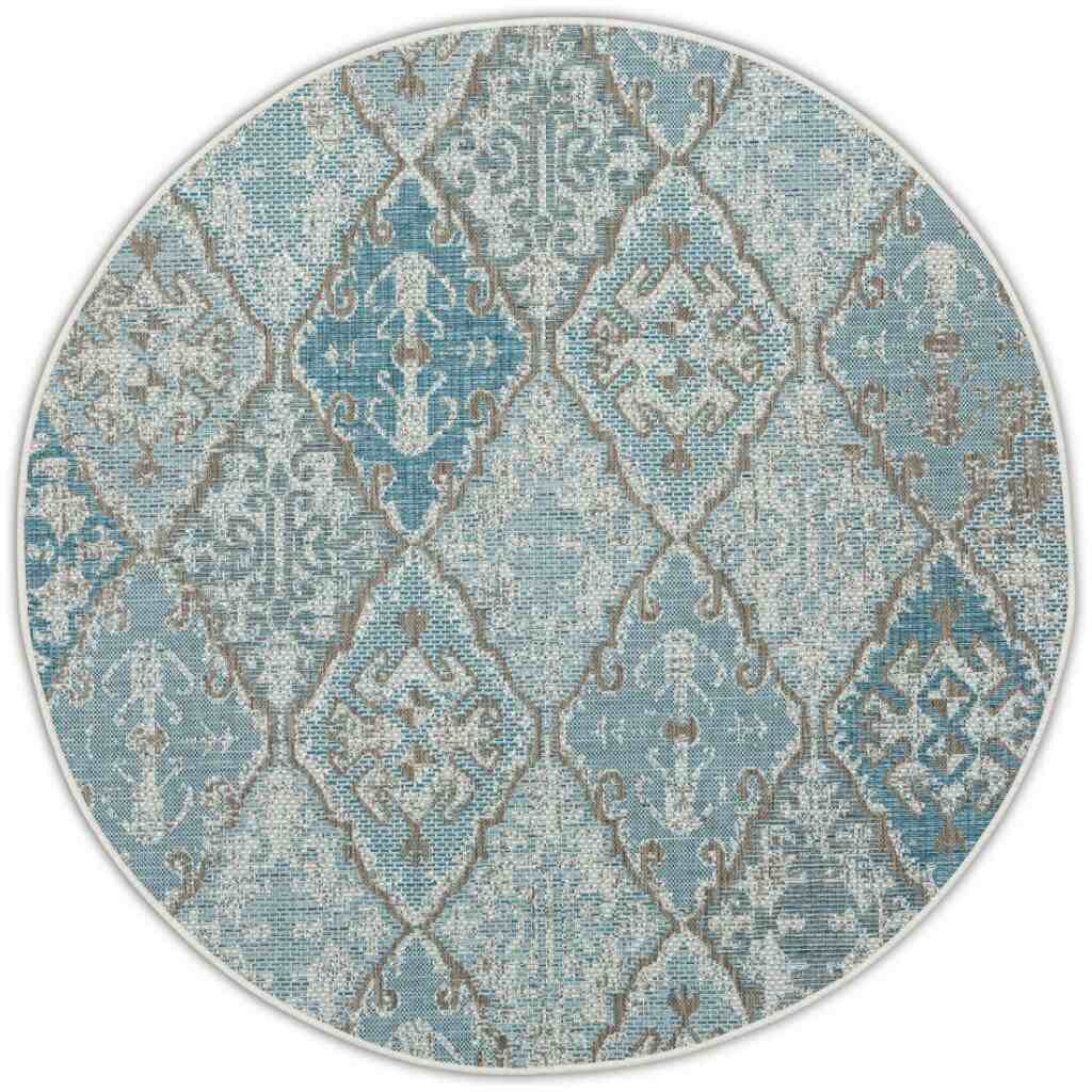 BRIGHTON Blue Round koberec venkovní / vnitřní kulatý - 230 x 230 cm