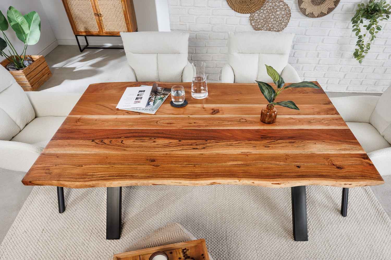 LuxD Designový jídelní stůl Massive X 160 cm akácie