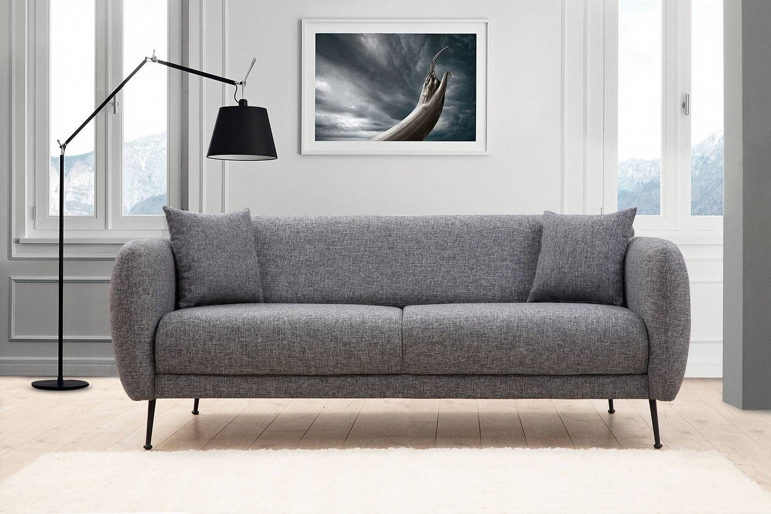 Sofahouse Designová 3-místná sedačka Eilika 214 cm šedá