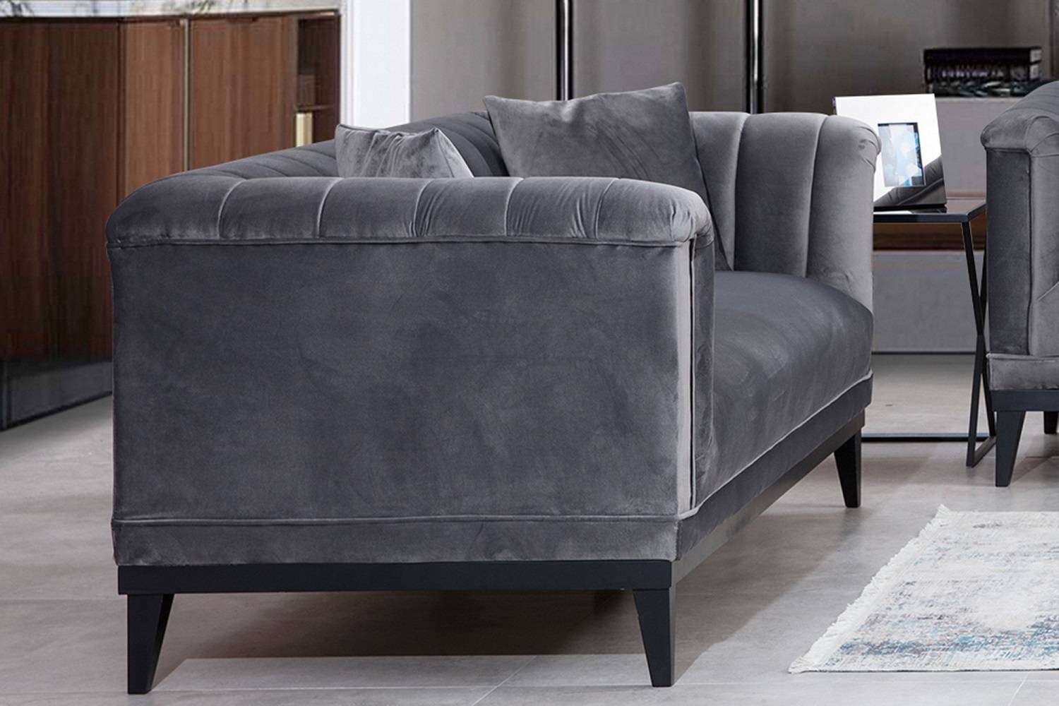 Sofahouse Designová 3-místná sedačka Tamanna 225 cm tmavě šedá