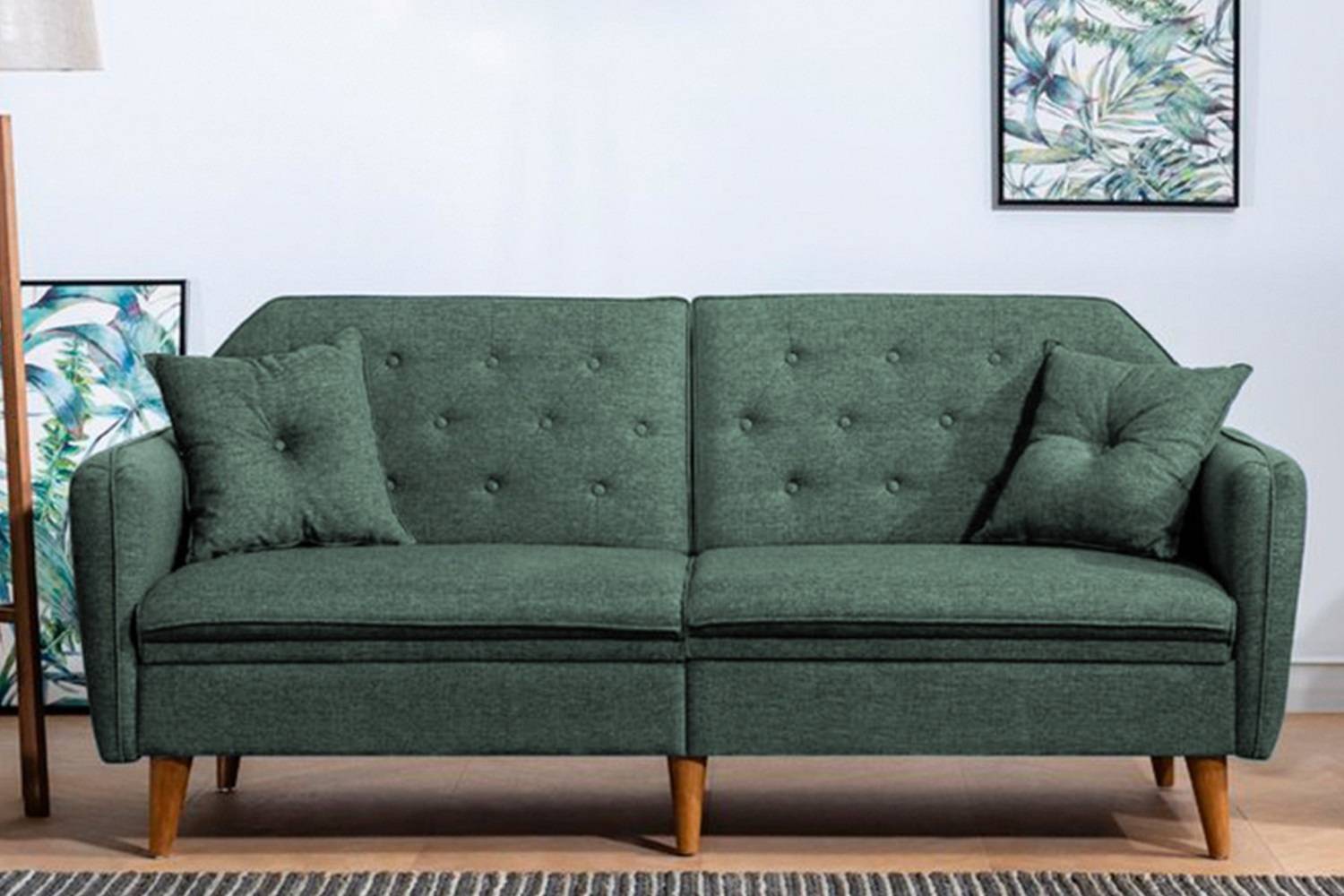 Sofahouse Designová rozkládací sedačka Kaloni 202 cm zelená