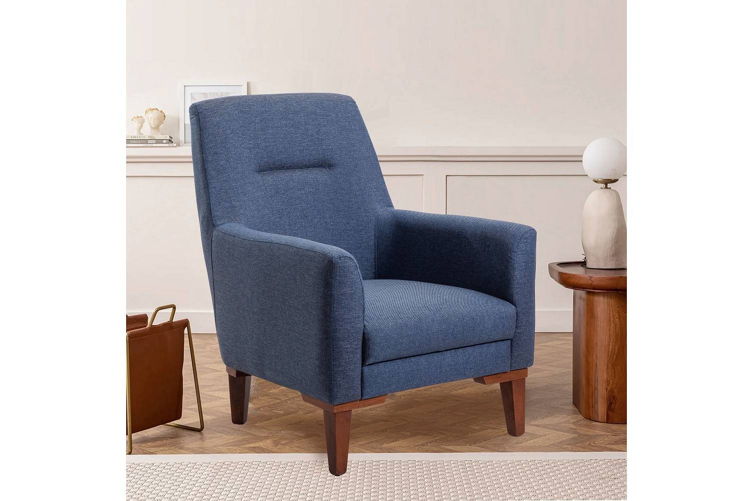 Sofahouse Designová sedačka s křeslem Malisha tmavě modrá