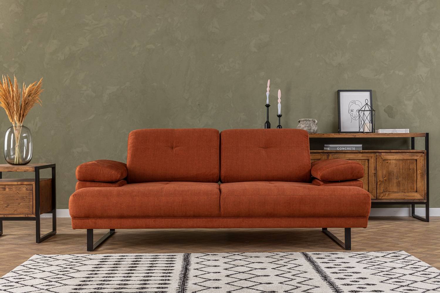 Sofahouse Designová sedačka Vatusia 199 cm oranžová