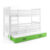 Dětská postel CARINO s výsuvnou postelí 80×190 cm – bílá Zelená