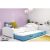 Výsuvná dětská postel LILI bílá 200×90 cm Modrá