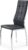 Halmar Halmar Černá jídelní židle K209 z eko kůže s podnožím z chromované oceli