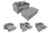 Chomik Chomik Modulární zahradní nábytek Abi 4v1, světle šedý/tmavě šedý