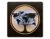 Li-Go „Mapa světa v kruhu“ světelný obraz s baterií 70x70cm varianta: ovládání na obraze bez dálkového ovladače, provedení: dub B