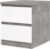 Falco Noční stolek Simplicity 230 beton/bílý lesk