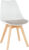 Tempo Kondela Židle DAMARA – bílá / šedě béžová + kupón KONDELA10 na okamžitou slevu 3% (kupón uplatníte v košíku)