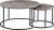 Tempo Kondela Set dvou konferenčních stolků IKLIN – beton/černá + kupón KONDELA10 na okamžitou slevu 3% (kupón uplatníte v košíku)