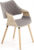 Halmar Jídelní židle K396 – šedá/světlý dub