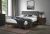 Halmar Manželská postel CASSIDY 160×200 cm – šedá/ořech
