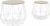 Tempo Kondela Set příručních stolků DALUX – přírodní/bílá + kupón KONDELA10 na okamžitou slevu 3% (kupón uplatníte v košíku)