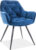Casarredo Jídelní čalouněná židle CHERRY velvet modrá/černá