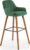 Halmar Barová židle H93 – ořech/zelená