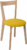 BRW Jídelní židle IKKA, dub sonoma/žlutá