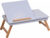 Tempo Kondela Příruční stolek na notebook / držák na tablet MELTEN – bílá / přírodní bambus + kupón KONDELA10 na okamžitou slevu 3% (kupón uplatníte v košíku)