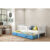 Dětská postel KUBUS s výsuvnou postelí 80×190 cm – bílá Modrá