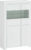 Tempo Kondela Vitrína 2D2W LINDY – bílý lesk + kupón KONDELA10 na okamžitou slevu 3% (kupón uplatníte v košíku)
