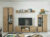 Tempo Kondela Obývací stěna KANODE – dub artisan / černá + kupón KONDELA10 na okamžitou slevu 3% (kupón uplatníte v košíku)