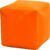 Idea Sedací taburet CUBE oranžový s náplní 100 l