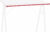 Tempo Kondela Počítačový stůl RALDO bílá/červená + kupón KONDELA10 na okamžitou slevu 3% (kupón uplatníte v košíku)