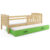 Dětská postel KUBUS s výsuvnou postelí 90×200 cm – borovice Zelená