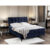 Čalouněná postel ALABAMA rozměr 140×200 cm Tmavě modrá