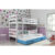 Dětská patrová postel s výsuvnou postelí ERYK 200×90 cm Modrá Bílá