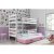 Dětská patrová postel s výsuvnou postelí ERYK 160×80 cm Ružové Bílá