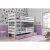 Dětská patrová postel ERYK 200×90 cm Ružové Bílá