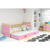 Dětská postel s výsuvnou postelí RICO 200×90 cm Ružové Borovice