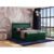 Čalouněná postel CESAR včetně úložného prostoru 160×200 Zelená