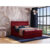 Čalouněná postel CESAR včetně úložného prostoru 140×200 Červená