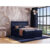 Čalouněná postel CESAR včetně úložného prostoru 140×200 Modrá