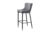 Furniria Designová barová židle Hallie šedá